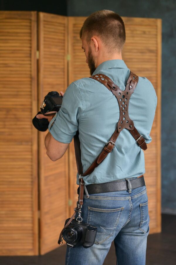 Leather Camera Harness model "ROCK HOLE" 7
