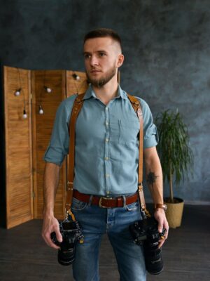 Leather Camera Harness model "SMITH" 1
