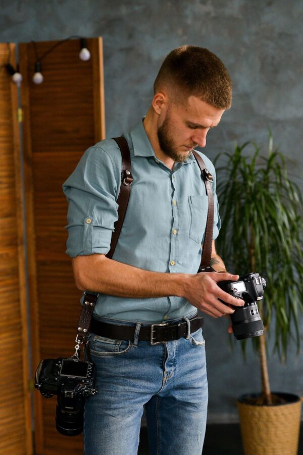 Leather Camera Harness model “NEWTON PRO” 9