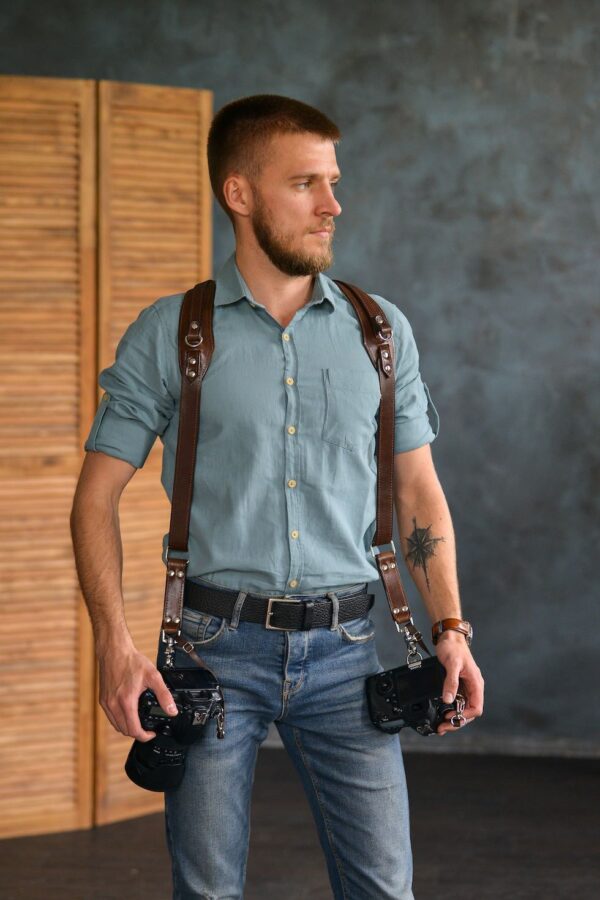 Leather Camera Harness model "ROCK Ring" 6