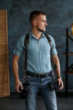 Leather Camera Harness model "ROCK Ring v.2"