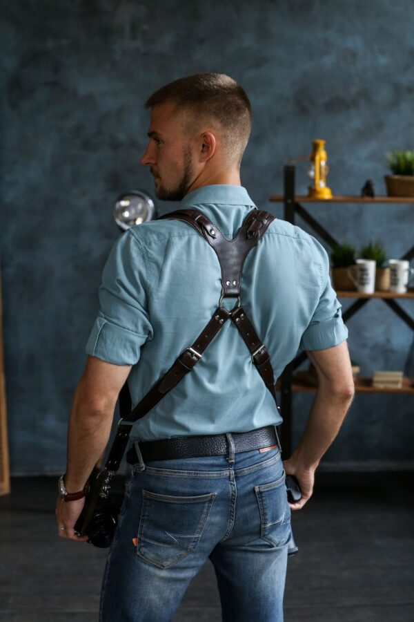 Leather Camera Harness model "ROCK Ring v.2"