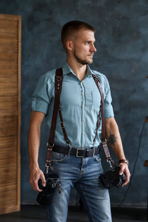Leather Camera Harness model "Suspender" 4