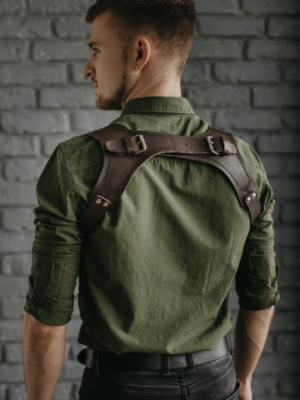 Men's leather suspenders - DesiredLeather